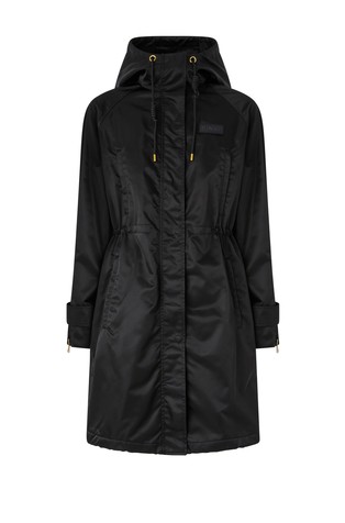 Dolga parka s kapuco in umetnim polnilom
