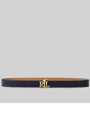 Reversible Logo-buckle Leather Belt