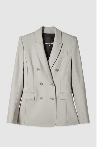 Essential suknjič iz volnene mešanice z dvorednim zapenjanjem