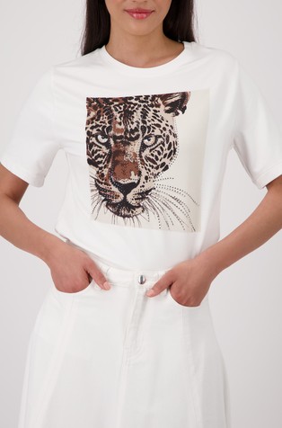 Majica s kratkimi rokavi in leopardjim vzorcem