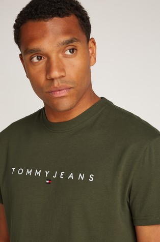 TOMMY HILFIGER Majica z vezenim logotipom Zelena - Green 4