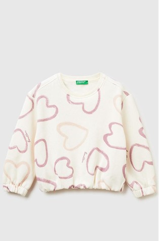 Vzorčast pulover iz bombažne mešanice