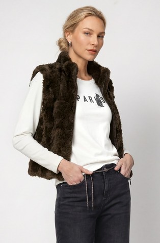 Faux fur vest