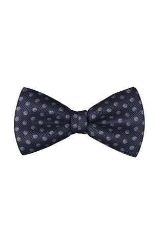 Polka-dot silk bow tie