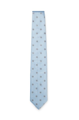 Silk tie with jacquard pattern