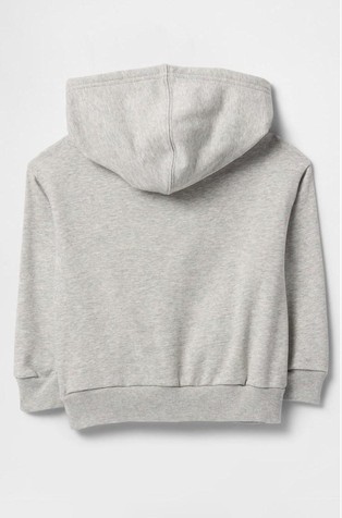 GAP Gap logo pulover s kapuco za malčke Siva - Light Heather Gray 2