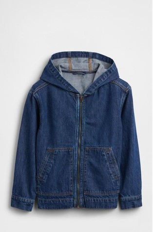 Denim jakna s kapuco za dečke