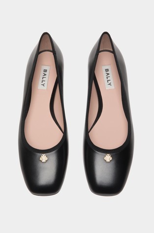 BALLY Balerinke iz nappa usnja Črna - Black 4
