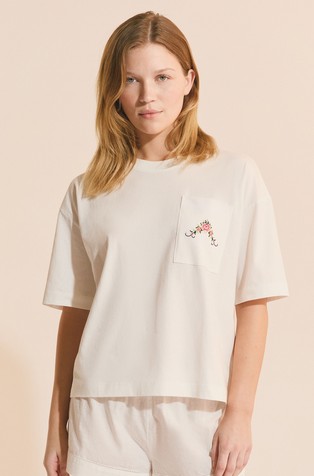 Oxana bombažen zgornji del pižame s kratkimi rokavi