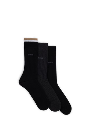 Three-pack of regular-length cotton-blend socks