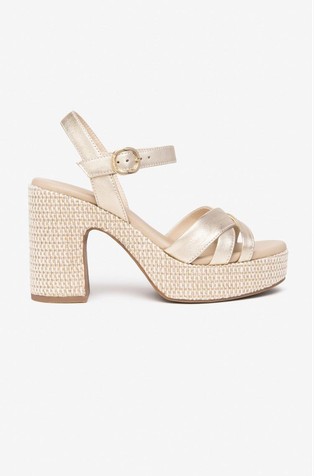 Metallic-Leather Sandals