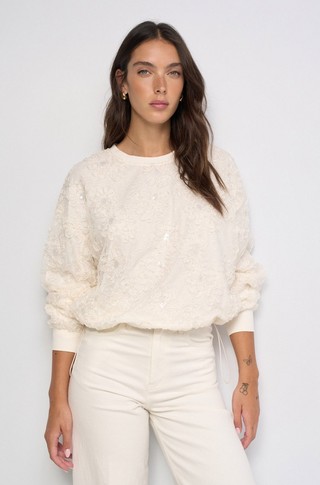 3D floral-effect sweatshirt