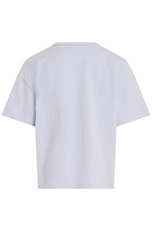 CALVIN KLEIN Boxy fit Logo T-shirt Purple 5