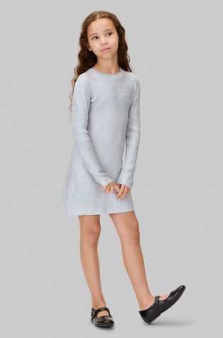 Povoskana obleka s srebrnim leskom