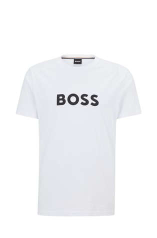 Cotton-jersey regular-fit T-shirt with UV protection