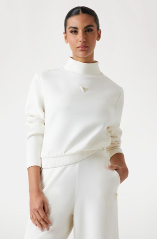High neck scuba sweatshirt