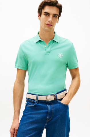 Regular fit logo polo majica s kratkimi rokavi iz pikéja