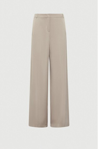Satin high-waisted trousers