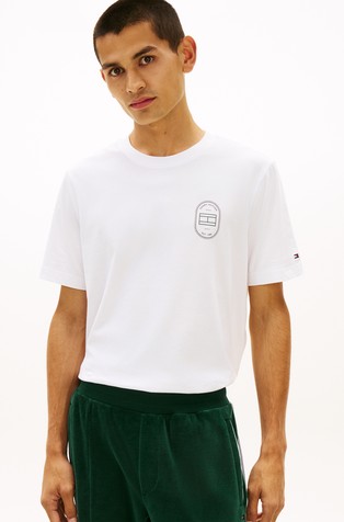 Bombažna logo majica s kratkimi rokavi