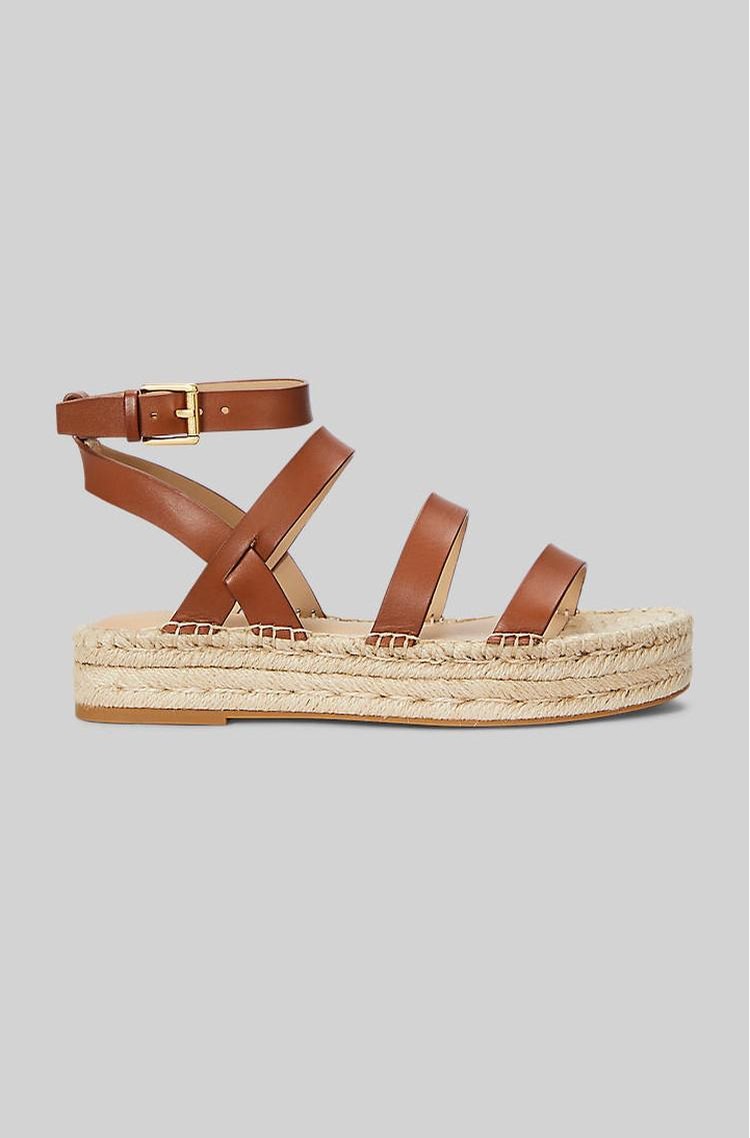 LAUREN RALPH LAUREN Polly Leather Gladiator Espadrille online at emporium.si