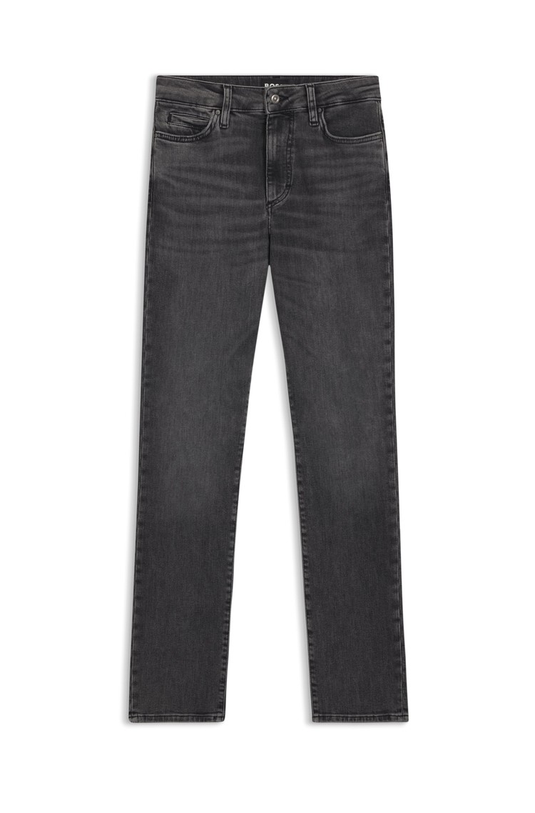 HUGO BOSS Slim fit jeans hlače iz performance-stretch denima Siva - Dark Grey 