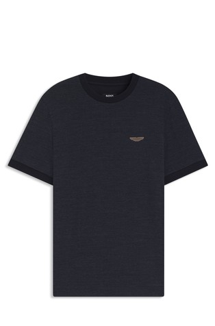 BOSS x Aston Martin majica s kratkimi rokavi iz volne in bombaža