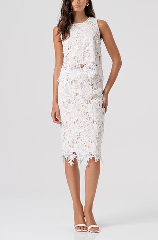Lace pencil skirt
