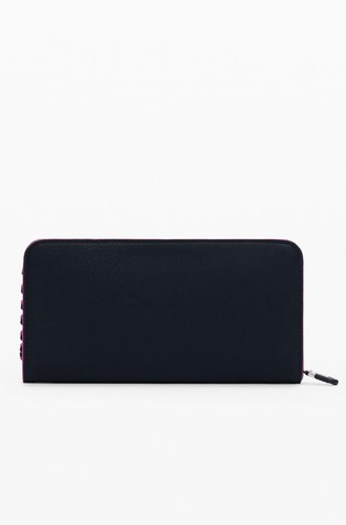 DESIGUAL Medium wallet with contrast stitching Black 2