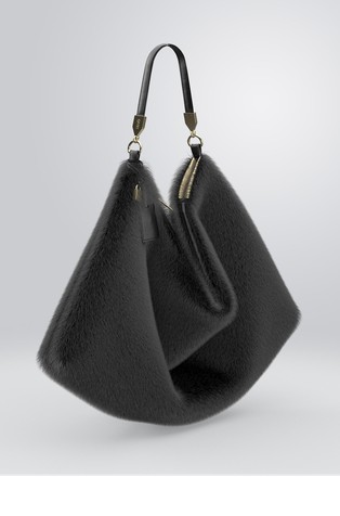 Large faux fur bag