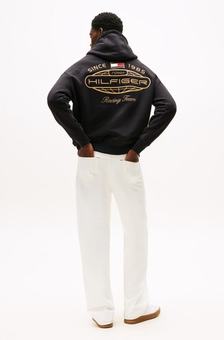 TOMMY HILFIGER TH x F1 MOVIE relaxed fit pulover s kapuco Črna - Black 2