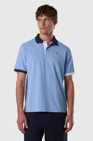 Bombažna polo majica s kontrastnimi detajli