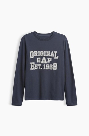 Gap logo majica z dolgimi rokavi za dečke