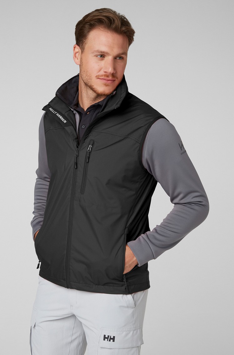 HELLY HANSEN Crew vodoodporen jadralski brezrokavnik Črna - Black 