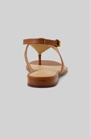 RALPH LAUREN Everley usnjeni sandali Rjava - Lauren Tan 3