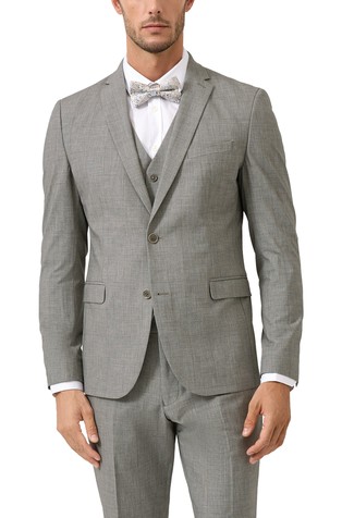 Slim fit suknjič iz vzorčaste raztegljive tkanine