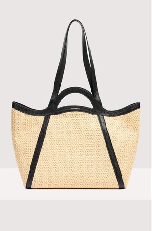 Amalia faux-straw crochet handbag