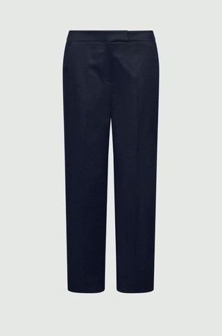 Cotton-blend cigarette trousers
