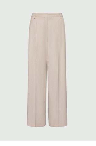 Wide-leg trousers in blend with viscose
