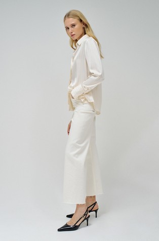 SALSA JEANS Patterned satin shirt Beige 2