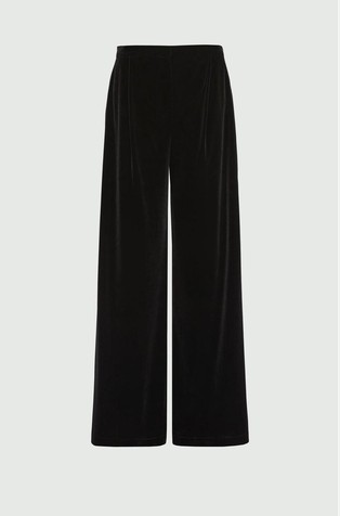 Hlače iz velurja z gubami