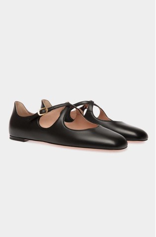 BALLY Ballet Flats in Leather Black 2