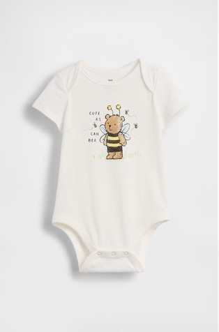Bombažen bodi s kratkimi rokavi za dojenčke