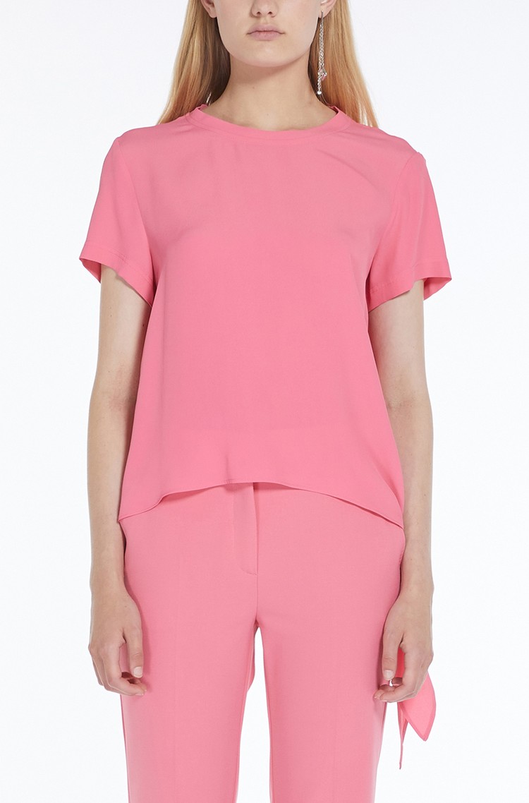 MARELLA Satin blouse with knot detail Pink 