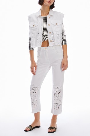 Broderie anglaise trousers