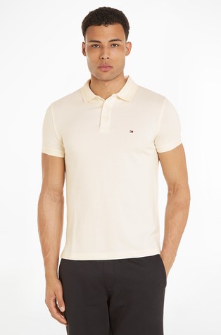 Slim fit polo majica s črtastimi obrobami