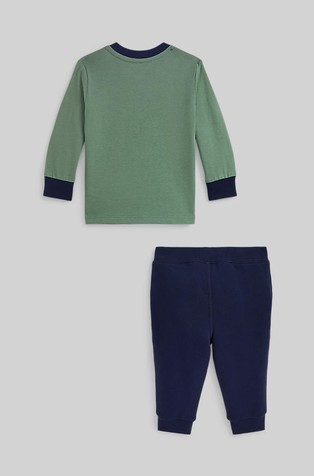 RALPH LAUREN Polo Bear Jersey Tee &amp; Fleece Pant Set Fatigue 2