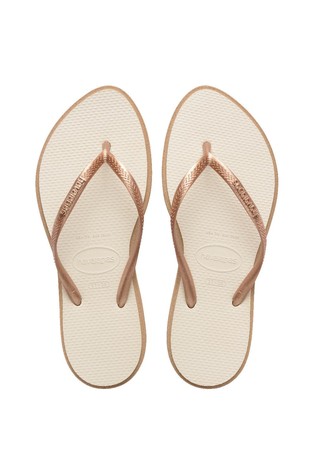 HAVAIANAS Slim Point japonke Bež - Rose Gold / Beige 4