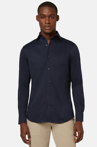 Regular fit japanese jersey polo shirt