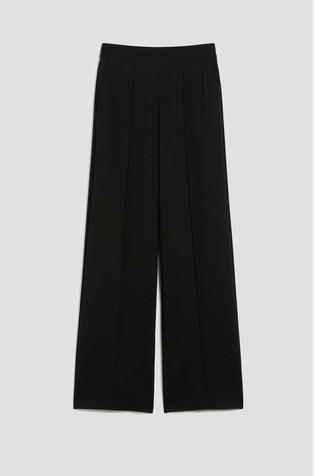 Wide jersey viscose blend trousers