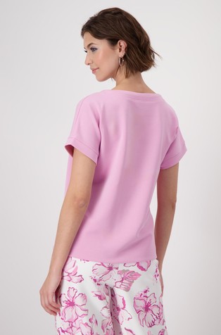 MONARI Short sleeved sweatshirt with drawstring Pink 3